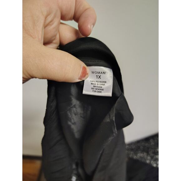 Roz & Ali Women's 1X Black Crop Trousers - Picture 3 of 7